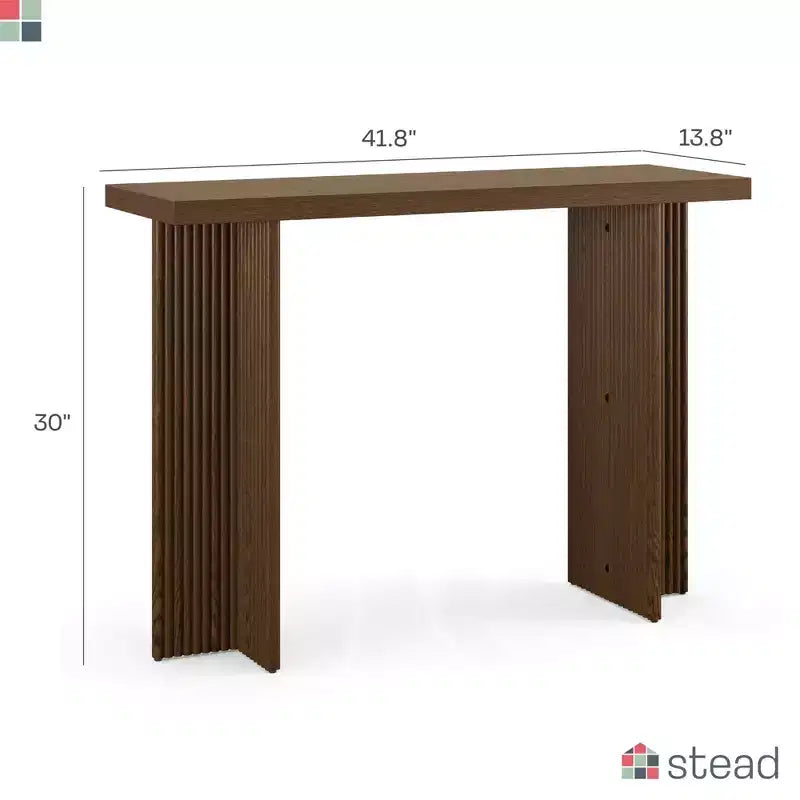Console Stead cannelée - Petite table d'entrée - Décoration moderne du milieu du siècle - Meuble de salon