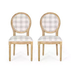 Chaises de salle à manger capitonnées GDFStudio Newman de style campagnard (lot de 2)