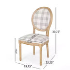 Chaises de salle à manger capitonnées GDFStudio Newman de style campagnard (lot de 2)