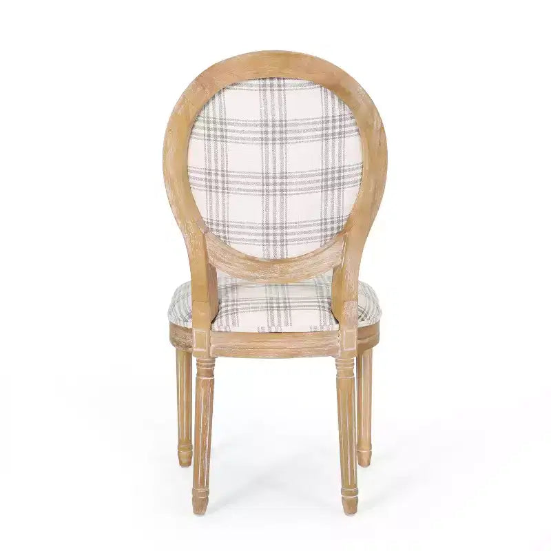 Chaises de salle à manger capitonnées GDFStudio Newman de style campagnard (lot de 2)