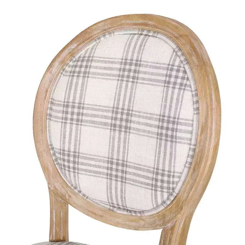 Chaises de salle à manger capitonnées GDFStudio Newman de style campagnard (lot de 2)