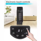 Chauffage de bureau en céramique oscillant BLACK+DECKER avec télécommande, 1500 W, thermostat réglable, fonction ventilateur seul et 2 réglages de chaleur, BHTC650R, noir
