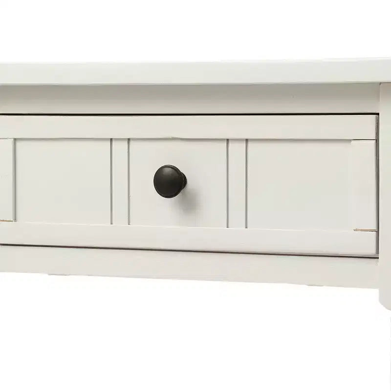 Table console rustique Whisen au design traditionnel avec deux tiroirs et une étagère inférieure