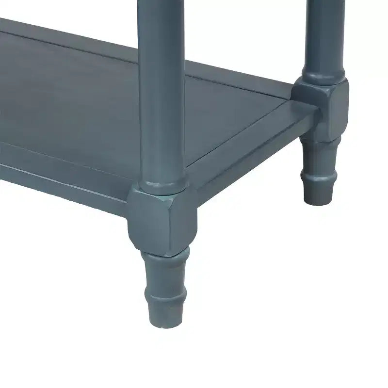 Table console rustique Whisen au design traditionnel avec deux tiroirs et une étagère inférieure