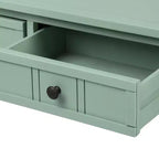 Table console rustique Whisen au design traditionnel avec deux tiroirs et une étagère inférieure