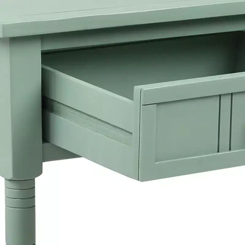 Table console rustique Whisen au design traditionnel avec deux tiroirs et une étagère inférieure