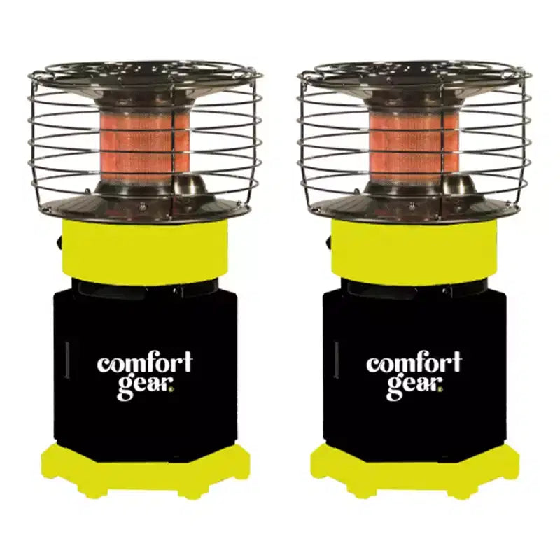 Comfort Gear 2 Pack Portable 360-Degree Propane Heater for Indoor/Outdoor Use, 7,500-10,000 BTU, Ideal for Patio, Garage, Camping, and Tent