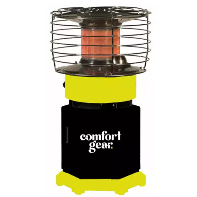 Chauffage au propane portatif Comfort Gear, lot de 2, rotatif à 360 degrés pour usage intérieur/extérieur, 7 500 à 10 000 BTU, idéal pour terrasse, garage, camping et tente