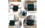 GDFStudio Mina Pouf en velours et bois en forme de S, 20W