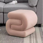 GDFStudio Mina Pouf en velours et bois en forme de S, 20W