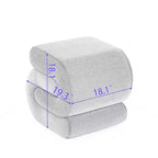 GDFStudio Mina Pouf en velours et bois en forme de S, 20W