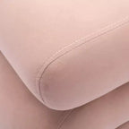 GDFStudio Mina Pouf en velours et bois en forme de S, 20W