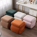GDFStudio Mina Pouf en velours et bois en forme de S, 20W