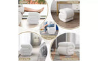 GDFStudio Mina Pouf en velours et bois en forme de S, 20W