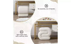 GDFStudio Mina Pouf en velours et bois en forme de S, 20W