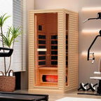EROMMY 1/2 - Person Infrared Sauna with 10-Minute Warm-Up Heater Tube and Carbon Plate - Mini