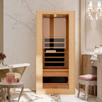 Sauna infrarouge 1/2 personne EROMMY avec tube chauffant à préchauffage de 10 minutes et plaque en carbone - Mini