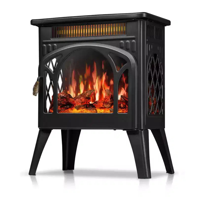 R.W.FLAME 17 Electric Fireplace with Remote, Cathedral Design, Adjustable Flames, Brightness, Heat, and Overheat Protection
