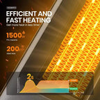 Chauffage d'appoint intelligent HEATDAZ, radiateur électrique 1500W avec Wi-Fi et commande vocale, chauffage portable avec thermostat pour bureau, chambre et maison
