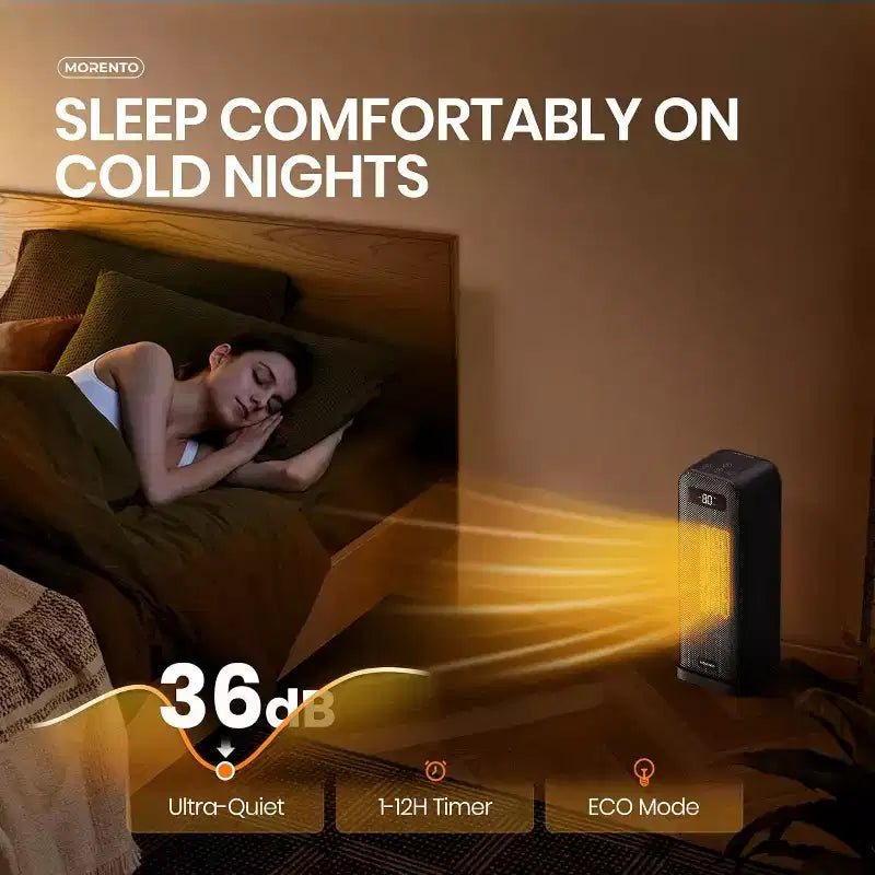 Chauffage d'appoint intelligent HEATDAZ, radiateur électrique 1500W avec Wi-Fi et commande vocale, chauffage portable avec thermostat pour bureau, chambre et maison