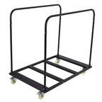 Chariot de table pliant Garvee, chariot de transport robuste de 816 kg avec 5 roulettes pivotantes, chariot de bureau noir pour garage, maison, entrepôt