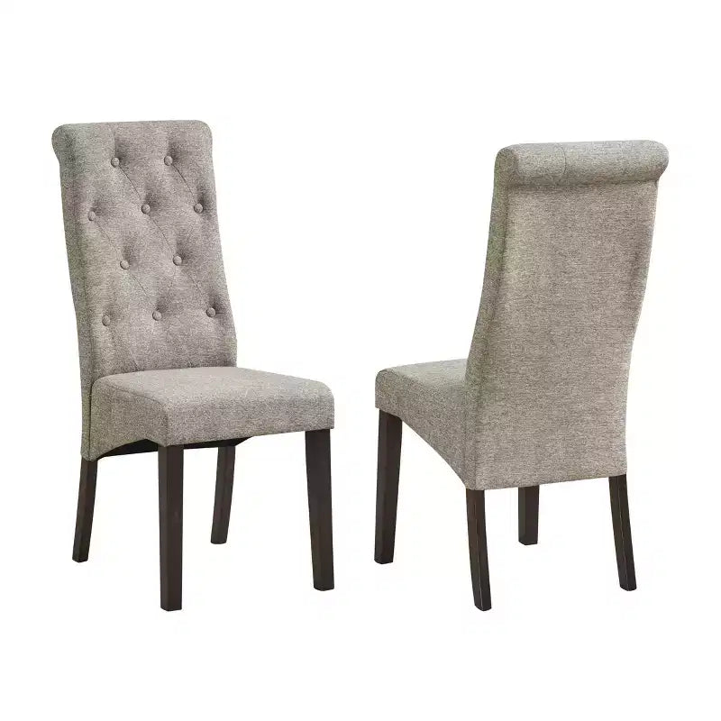 Chaise de salle à manger Parsons rembourrée capitonnée Lemont Kings Brand Furniture, lot de 2