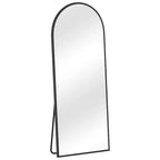 Miroir sur pied en bois à angle droit