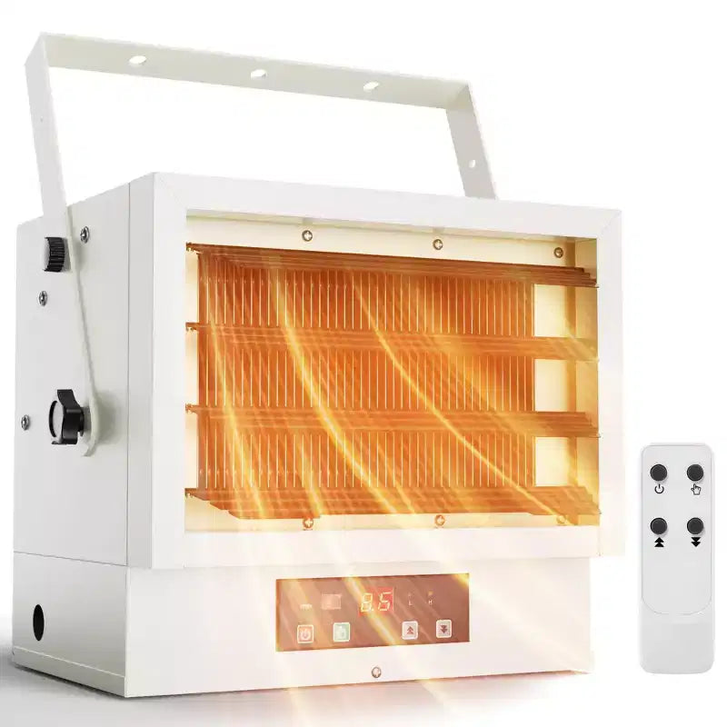 Simzlife 7500 Watt Heater, Hard Wired Electric Garage Heater, Ceiling Heater With Remote Control