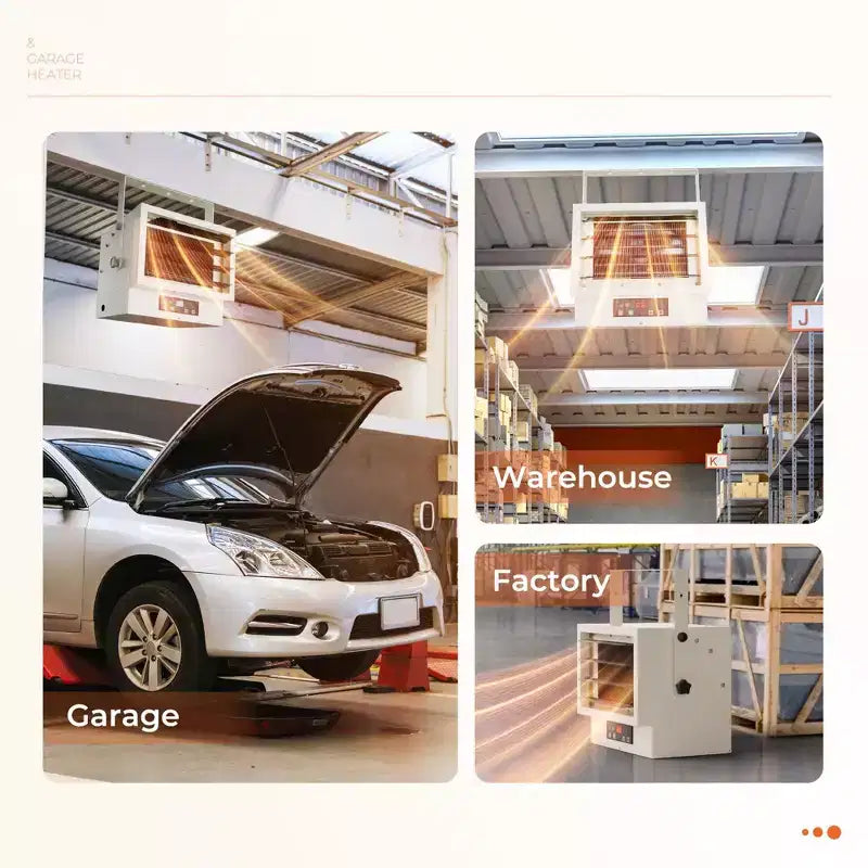 Chauffage Simzlife 7500 watts, chauffage de garage électrique câblé, chauffage de plafond avec télécommande
