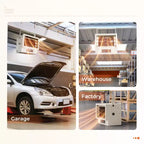 Chauffage Simzlife 7500 watts, chauffage de garage électrique câblé, chauffage de plafond avec télécommande