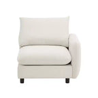 Christopher Knight Home Acker Canapé sectionnel moderne 69 places rembourré avec coussins, blanc