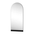 Miroir pleine longueur noir 180x80x2cm, arche à angle droit, bande de base en bois (sans support)
