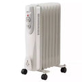 Portable Radiator Space Heater, 1500W, 7-Fin, 3 Heat Settings, White