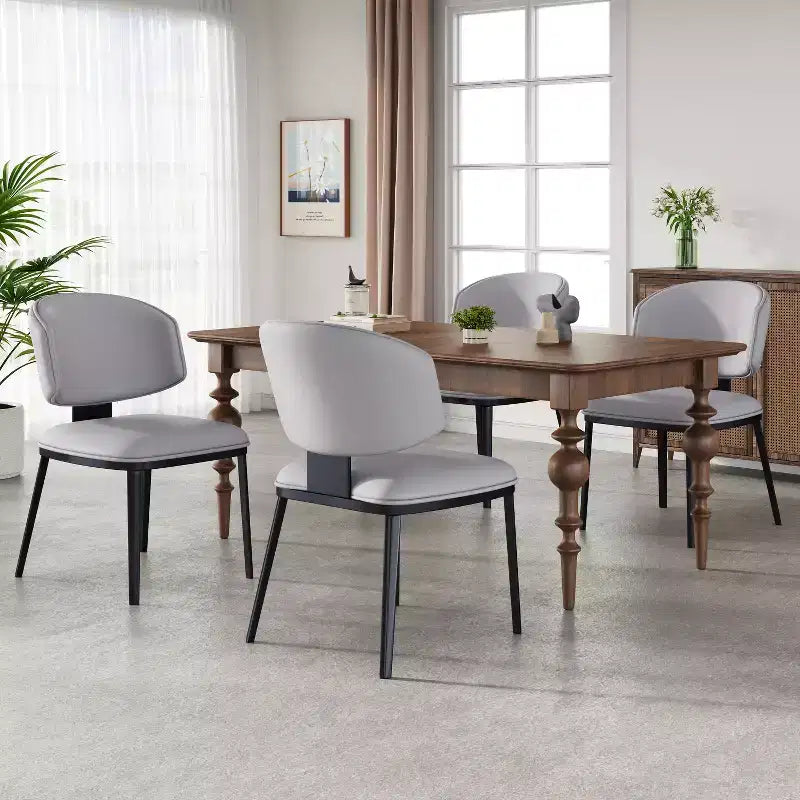 Christopher Knight Home Enoch Chaises de salle à manger modernes rembourrées en similicuir (lot de 4)
