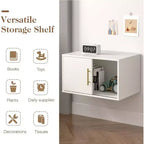Organisateur de rangement Heynemo Cube avec porte coulissante, étagère empilable, système de rangement modulaire en bois