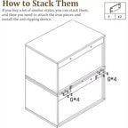 Organisateur de rangement Heynemo Cube avec porte coulissante, étagère empilable, système de rangement modulaire en bois