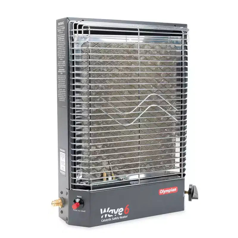 Camco Olympian Wave-6 Portable Catalytic Heater for RV, Home or Office, Adjustable from 3,200 to 6,000 BTUs, Use in Vented Areas Only
