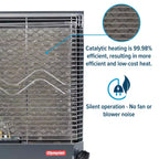 Chauffage catalytique portatif Camco Olympian Wave-6 pour VR, maison ou bureau, réglable de 3 200 à 6 000 BTU, à utiliser uniquement dans des endroits ventilés