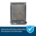 Chauffage catalytique portatif Camco Olympian Wave-6 pour VR, maison ou bureau, réglable de 3 200 à 6 000 BTU, à utiliser uniquement dans des endroits ventilés