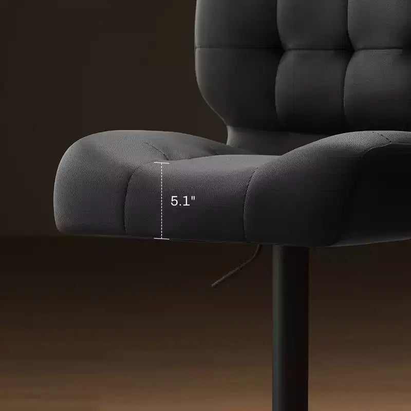 HOMCOM Lot de 2 tabourets de bar hauteur de bar avec siège réglable, coussin épais et repose-pieds en métal pour bar à la maison