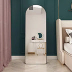 The 4st Generation Of Floor Mounted Full Length Mirrors. Aluminum Alloy Metal Frame Arched Wall Mirror, Bathroom Makeup Mirror, Bedroom Porch