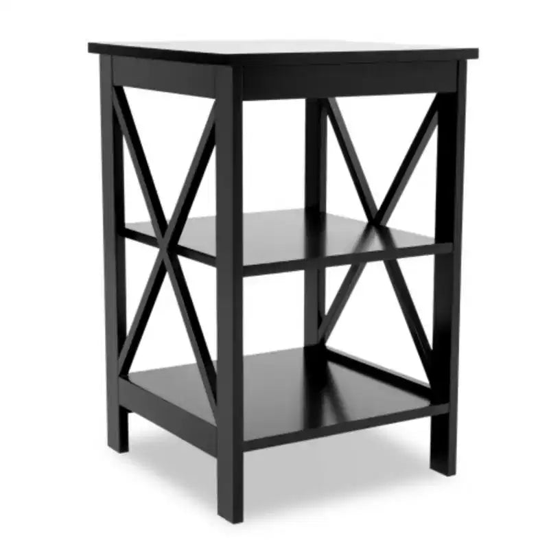 Table d'appoint noire Oxford - pieds en MDF