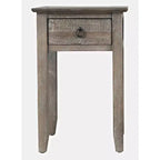 Jofran,Devon Farmhouse Distressed Solid Wood End Table
