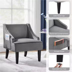 Yaheetech Lot de 2 chaises d'appoint modernes en velours pour salon chambre