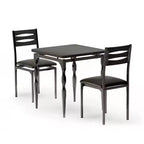 Ensemble Table à Manger pour 2, Ensemble Table et Chaises 3 Pièces pour 2, Ensemble Table à Manger avec Pieds de Table en Spirale pour Petits Espaces