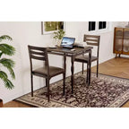 Ensemble Table à Manger pour 2, Ensemble Table et Chaises 3 Pièces pour 2, Ensemble Table à Manger avec Pieds de Table en Spirale pour Petits Espaces