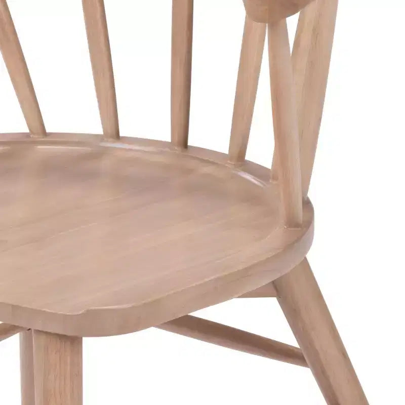 Lot de 2 chaises de salle à manger Plank+Beam, chaise de cuisine en bois massif
