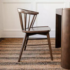 Lot de 2 chaises de salle à manger Plank+Beam, chaise de cuisine en bois massif