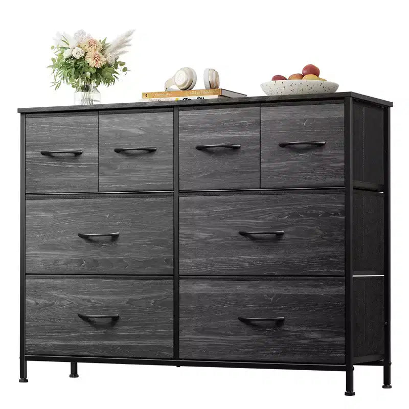 Commode à 8 tiroirs GALAXHERO, commode de rangement large en tissu pour chambre à coucher, placard, entrée