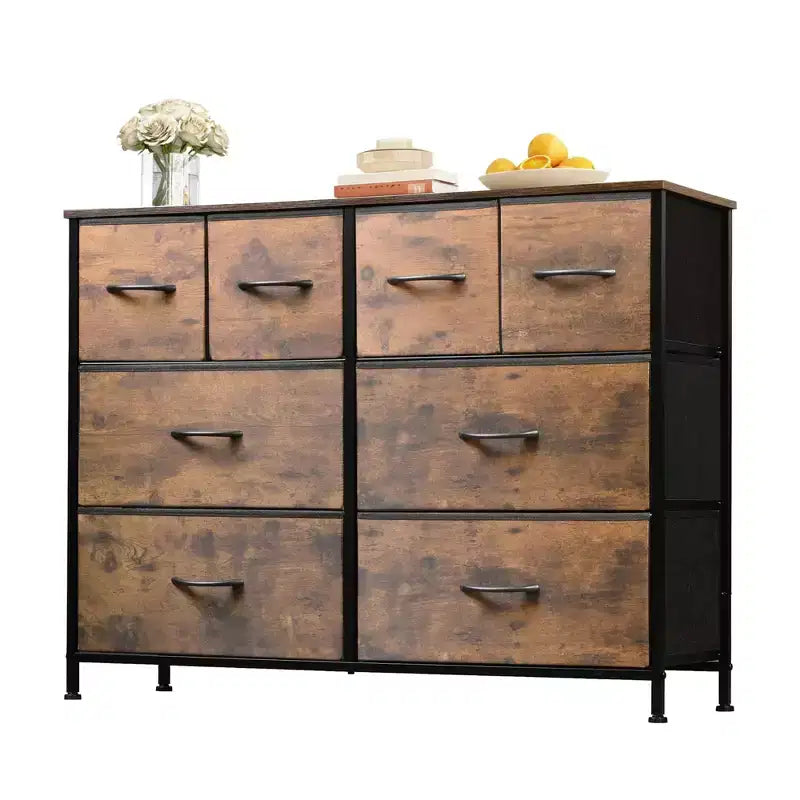 Commode à 8 tiroirs GALAXHERO, commode de rangement large en tissu pour chambre à coucher, placard, entrée